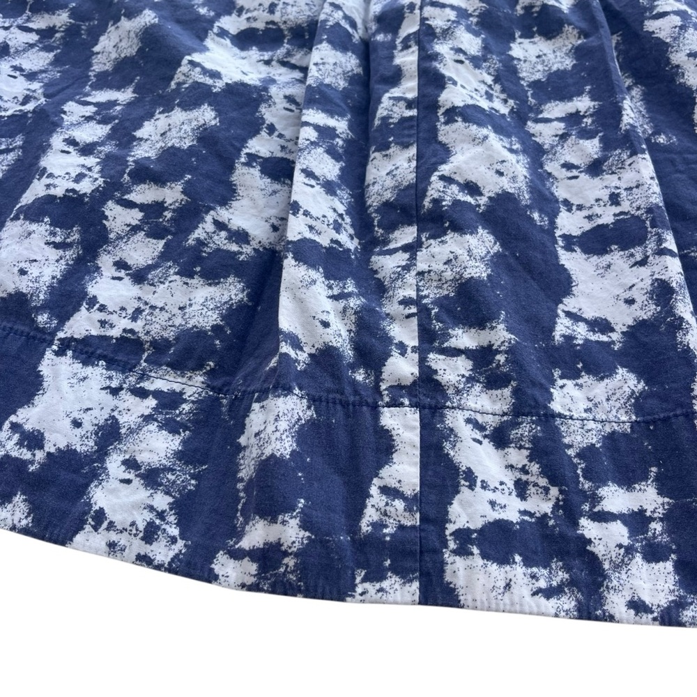 Fossil Women’s Size 12 Blue White Tie-dye Pleated Lined A-line Mini Skirt Cotton - Picture 13 of 16